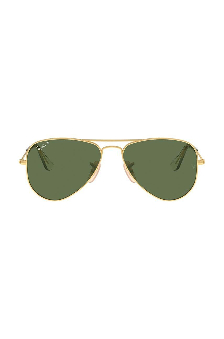 Ray-Ban Otroška sončna očala Junior Aviator zelena barva 0RJ9506S-Polarized - Pepit.si