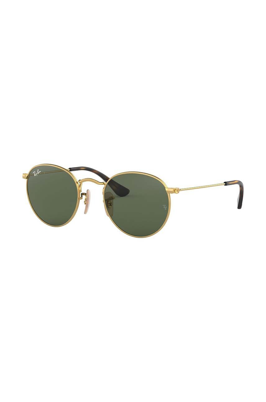 Ray-Ban Otroška sončna očala Round Kids zelena barva 0RJ9547S - Pepit.si