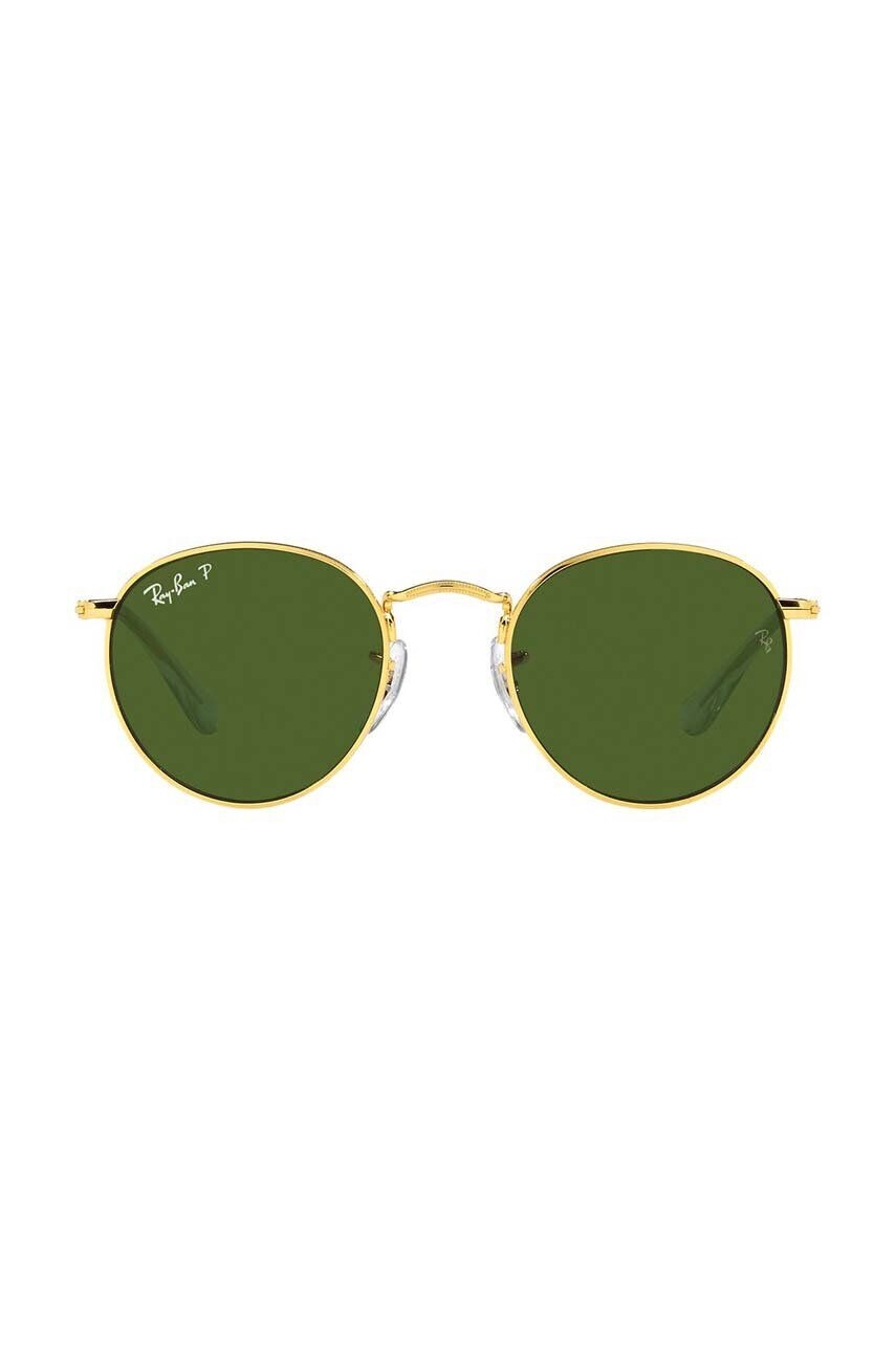 Ray-Ban Otroška sončna očala Round Kids zelena barva 0RJ9547S-Polarized - Pepit.si