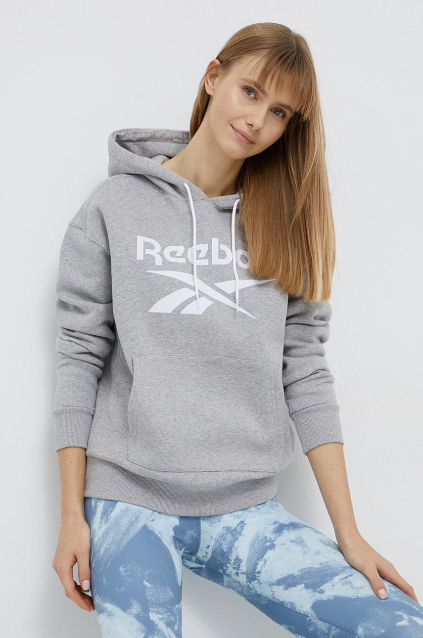 Reebok Bluza ženska siva barva - Pepit.si