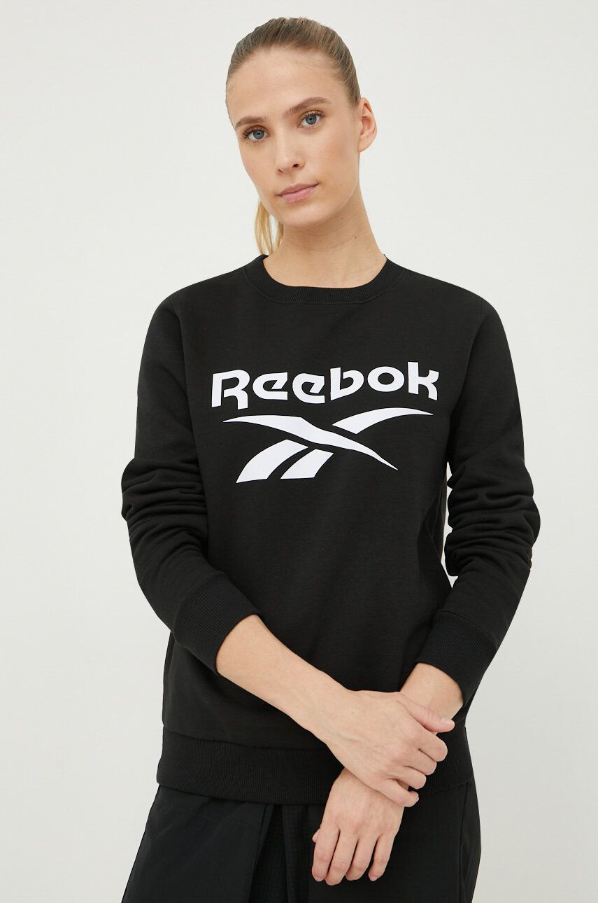 Reebok Bluza ženska črna barva - Pepit.si