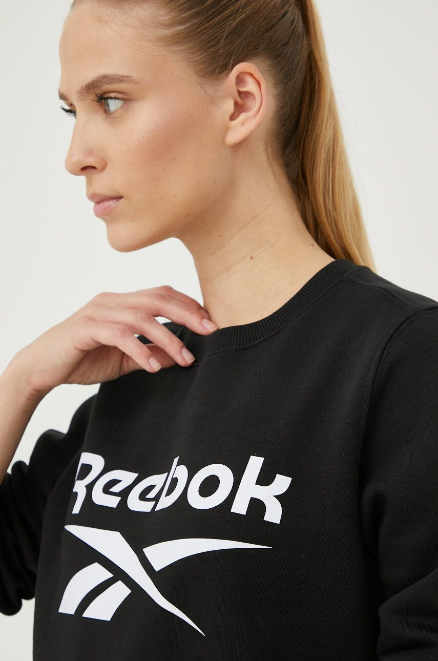 Reebok Bluza ženska črna barva - Pepit.si