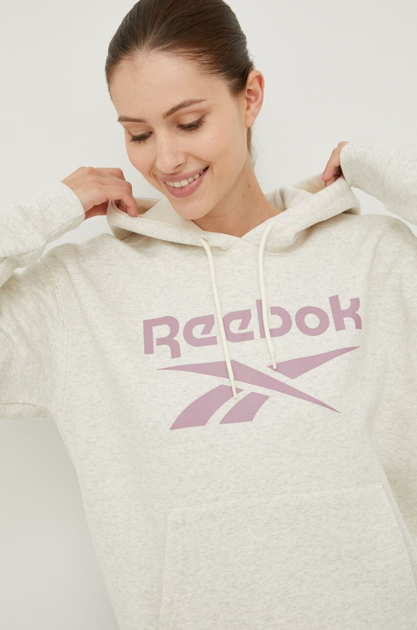 Reebok Bluza ženska siva barva - Pepit.si