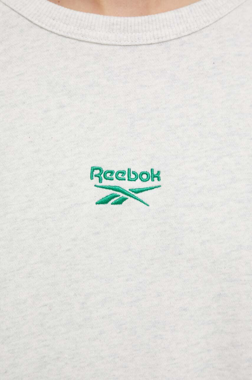 Reebok Classic Bombažen pulover bež barva - Pepit.si