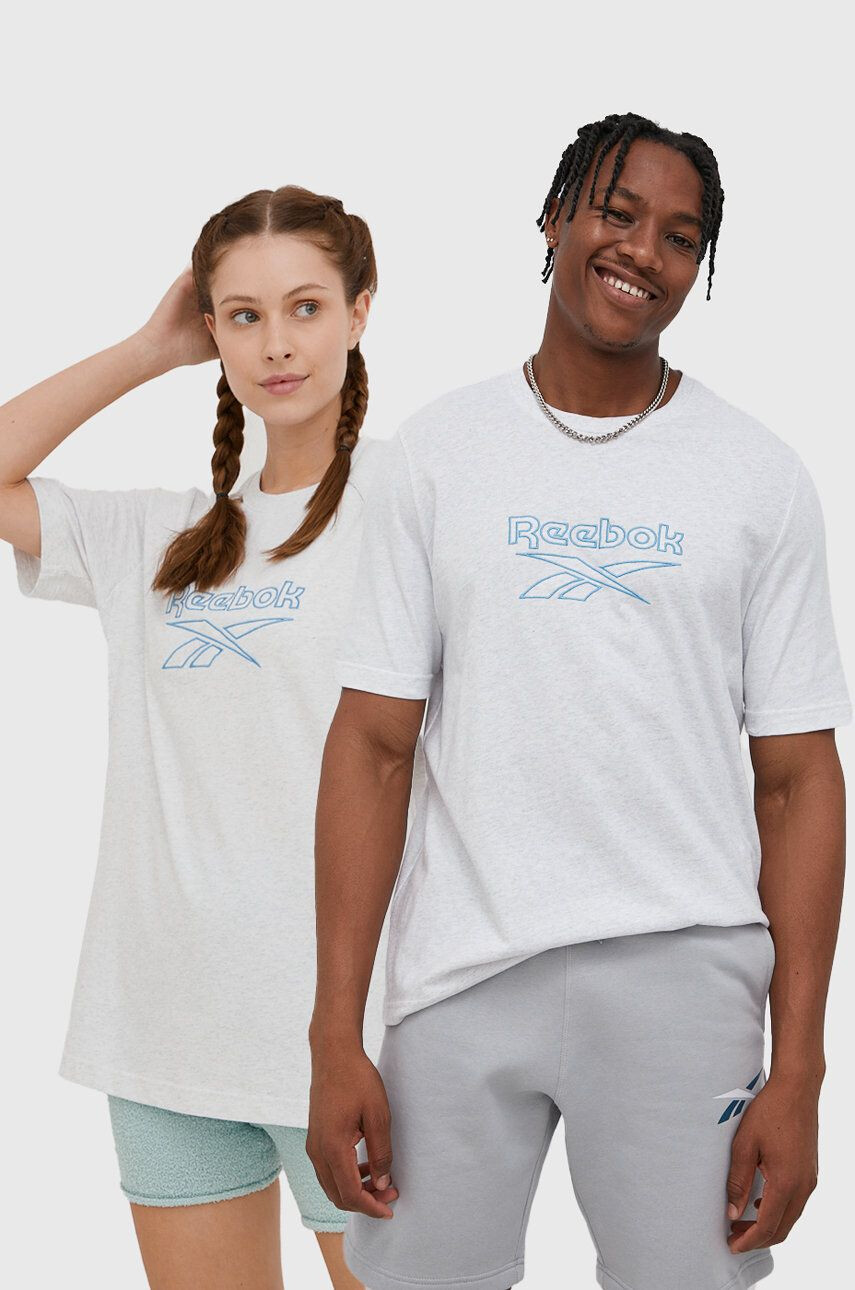 Reebok Classic Bombažen t-shirt siva barva - Pepit.si