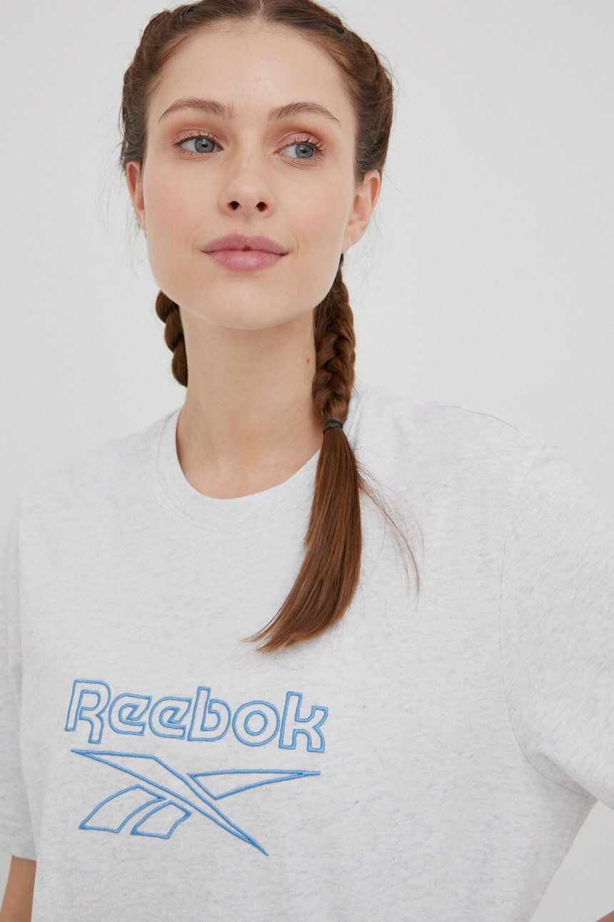 Reebok Classic Bombažen t-shirt siva barva - Pepit.si