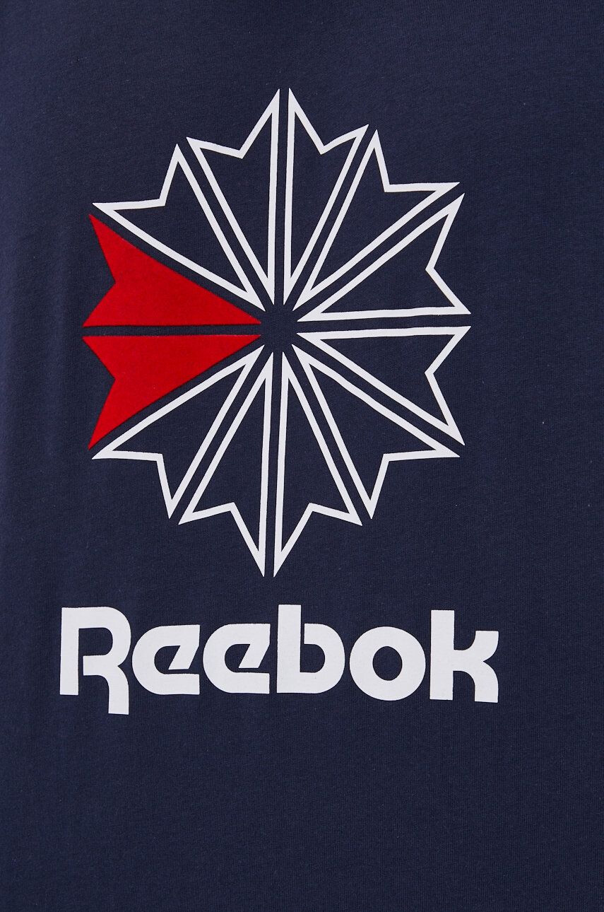 Reebok Classic Bombažen t-shirt mornarsko modra barva - Pepit.si