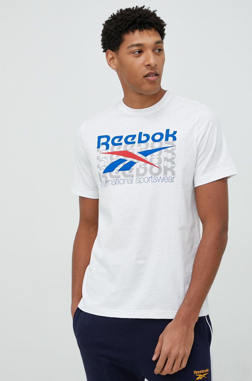 Reebok Classic Bombažna kratka majica črna barva - Pepit.si