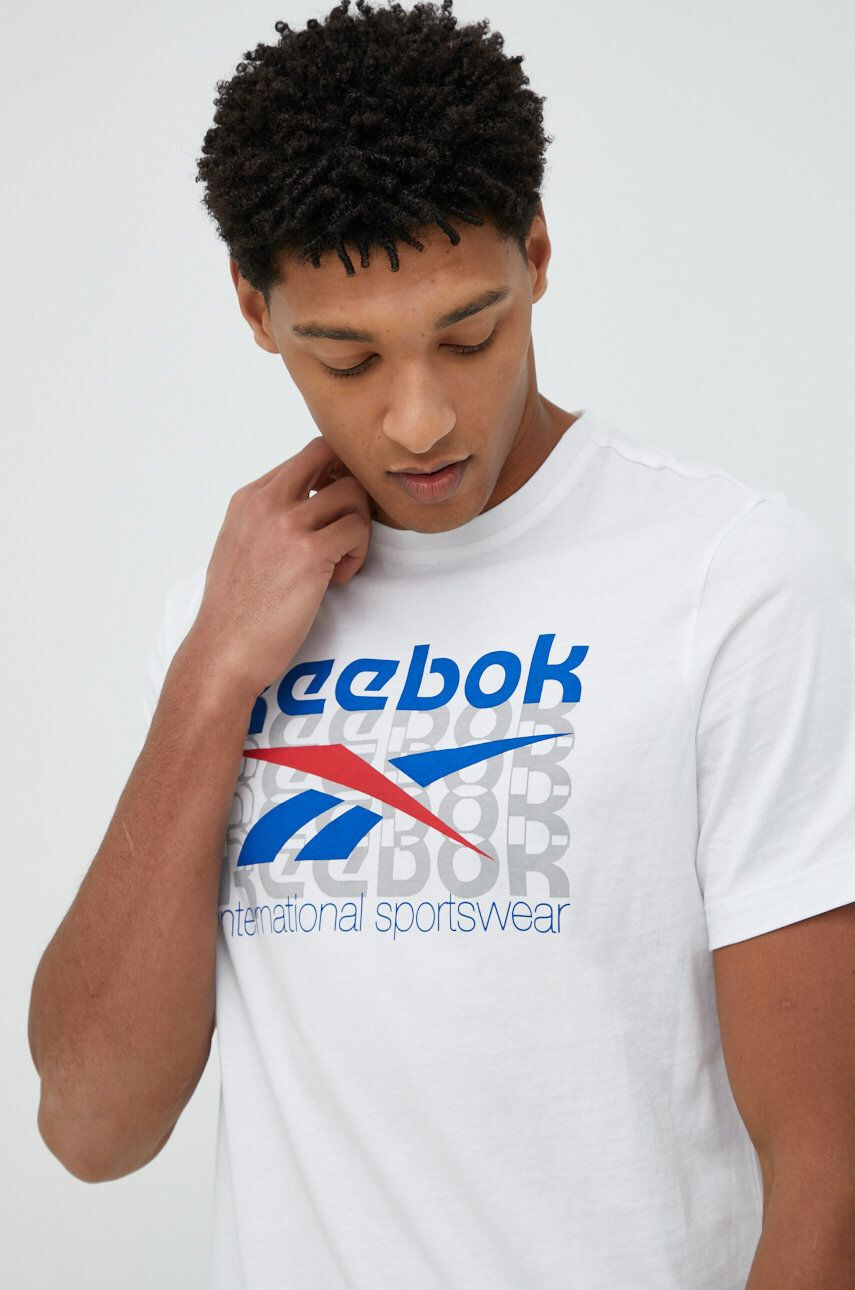 Reebok Classic Bombažna kratka majica črna barva - Pepit.si