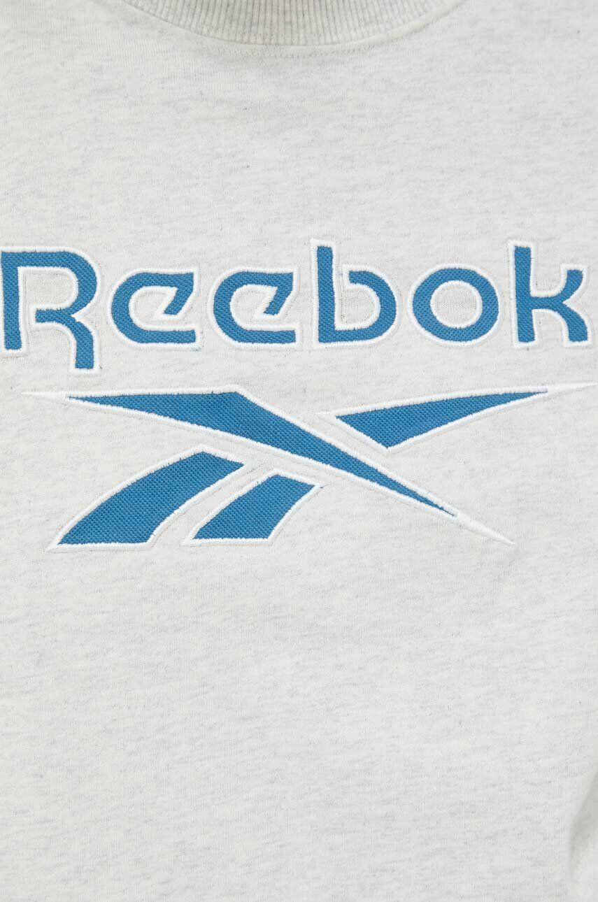 Reebok Classic Bombažna kratka majica AE Big Logo Crop bež barva - Pepit.si