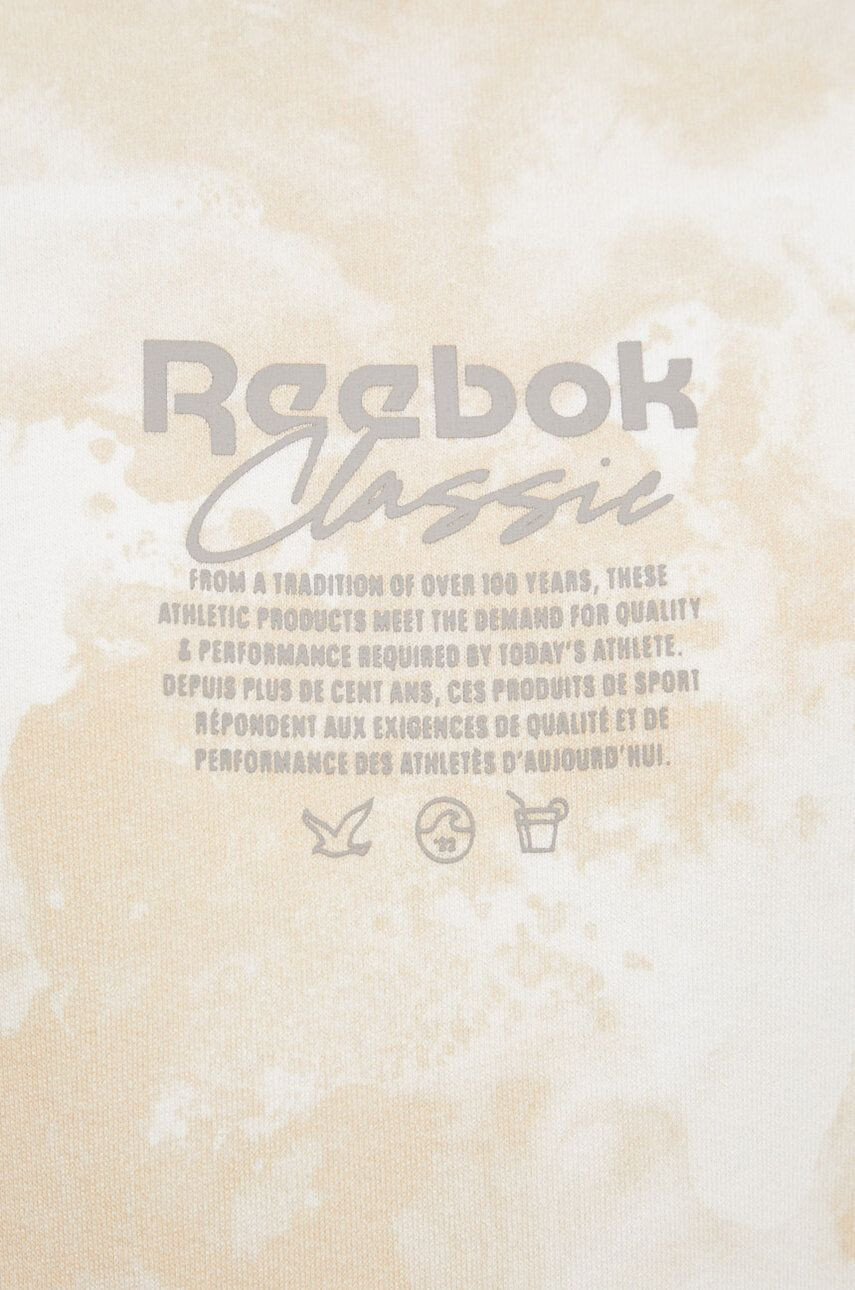 Reebok Classic Bombažna mikica bež barva - Pepit.si