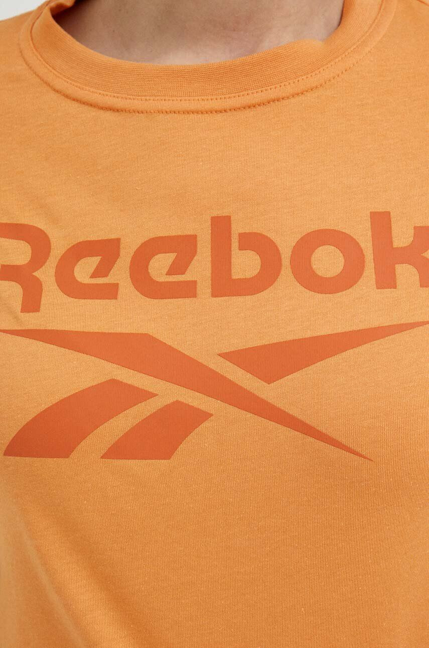 Reebok Kratka majica ženski oranžna barva - Pepit.si