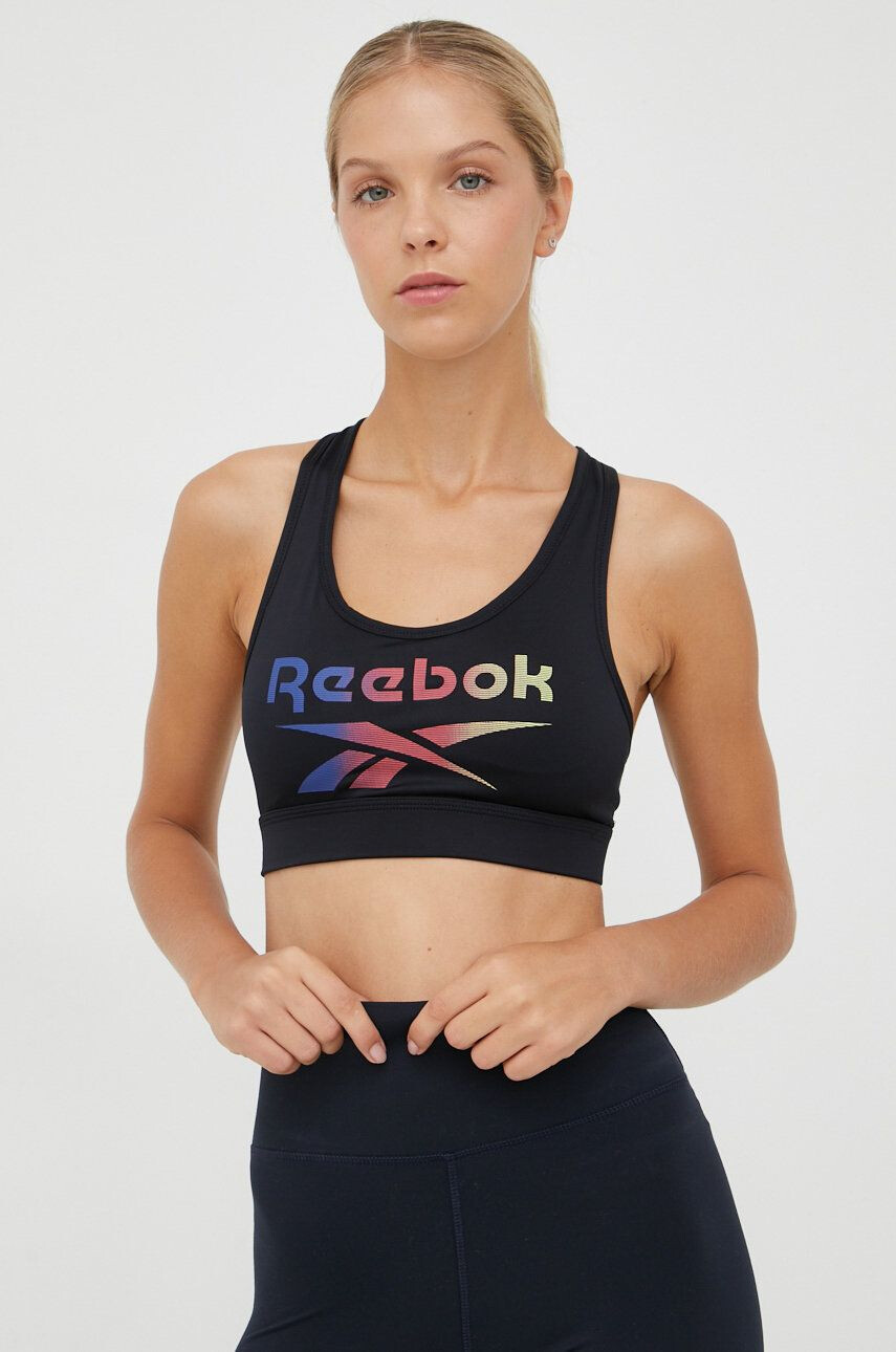 Reebok Športni modrček Gina črna barva - Pepit.si