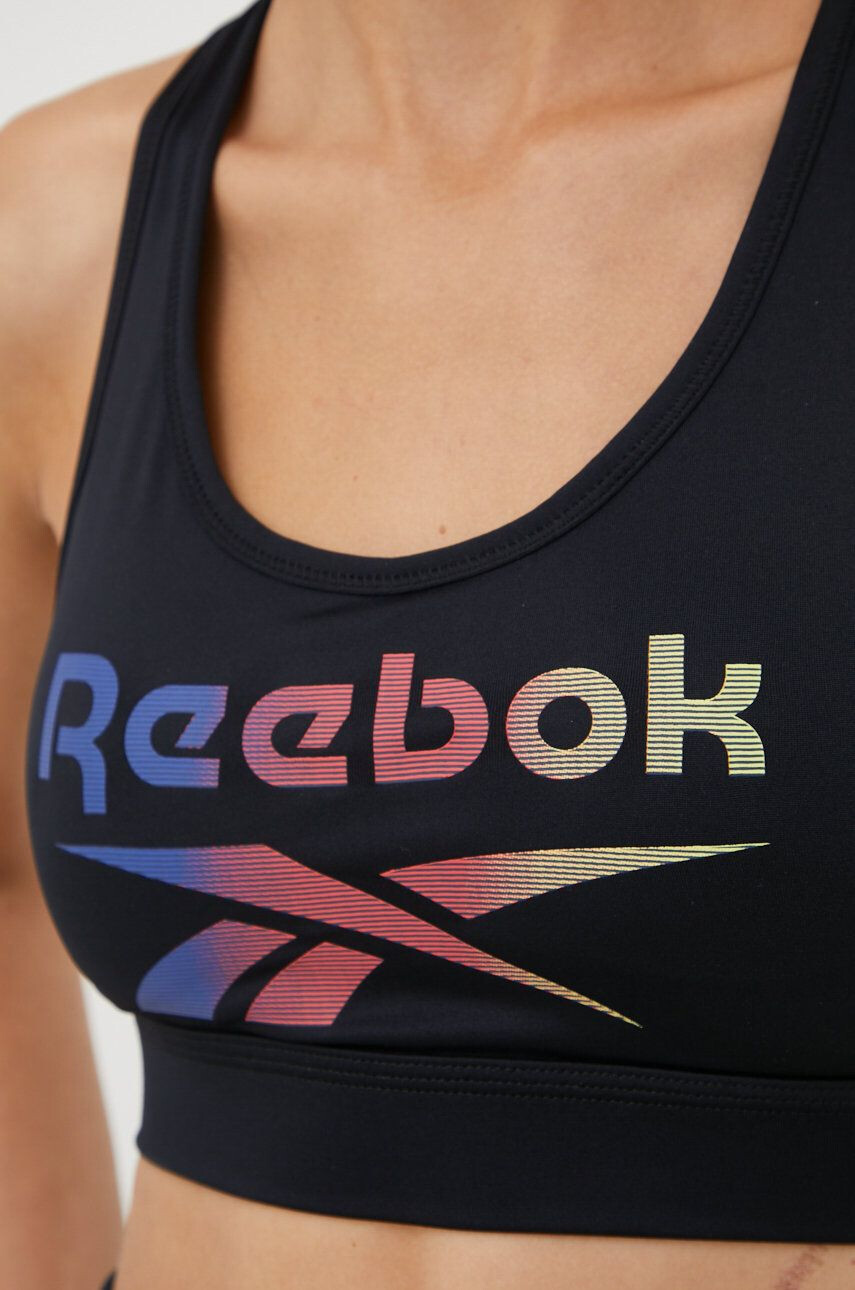 Reebok Športni modrček Gina črna barva - Pepit.si