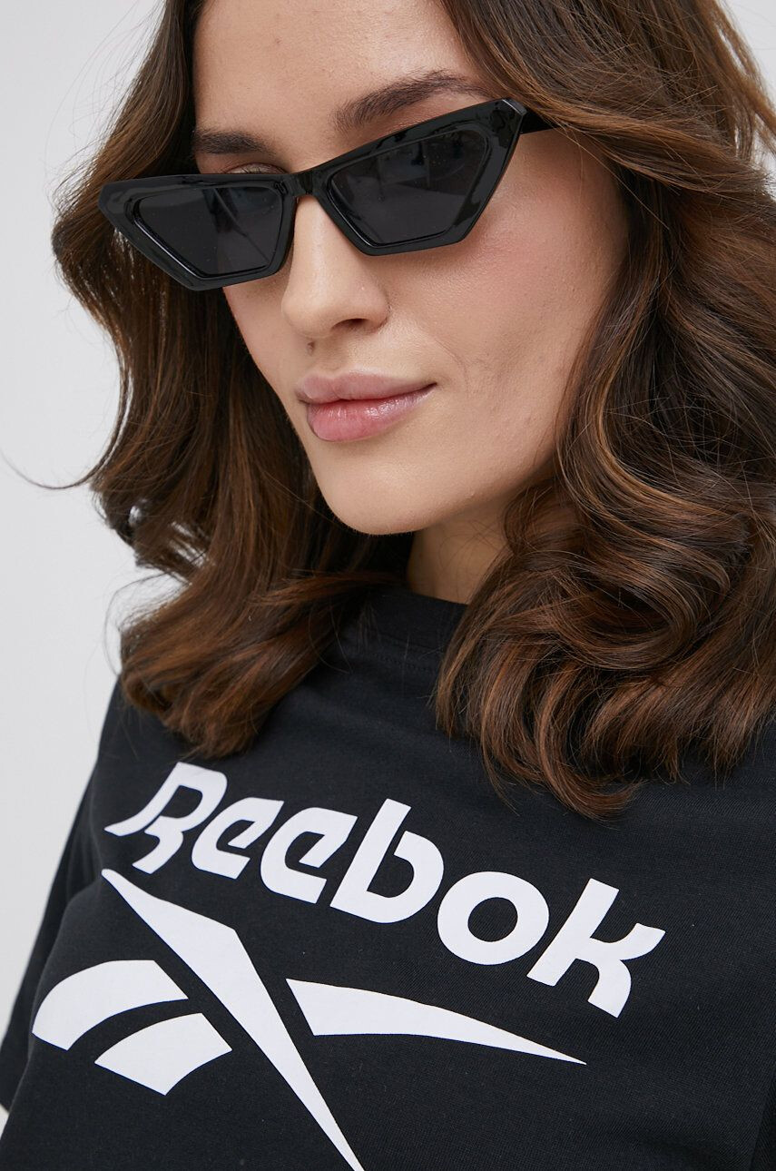 Reebok T-shirt ženski črna barva - Pepit.si