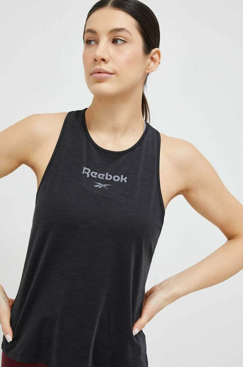 Reebok Top za vadbo Activchill Graphic siva barva - Pepit.si