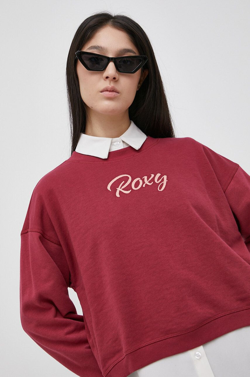 Roxy Bluza ženska bordo barva - Pepit.si