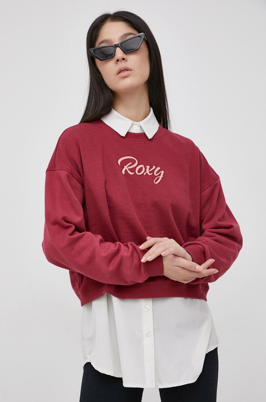 Roxy Bluza ženska bordo barva - Pepit.si