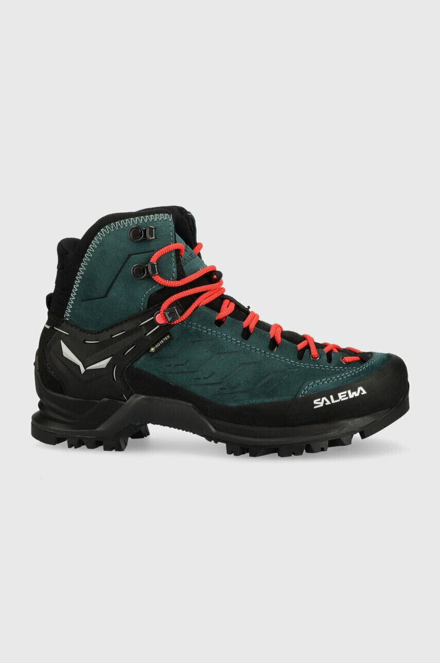 Salewa Čevlji Mountain Trainer Mid GTX ženski zelena barva - Pepit.si