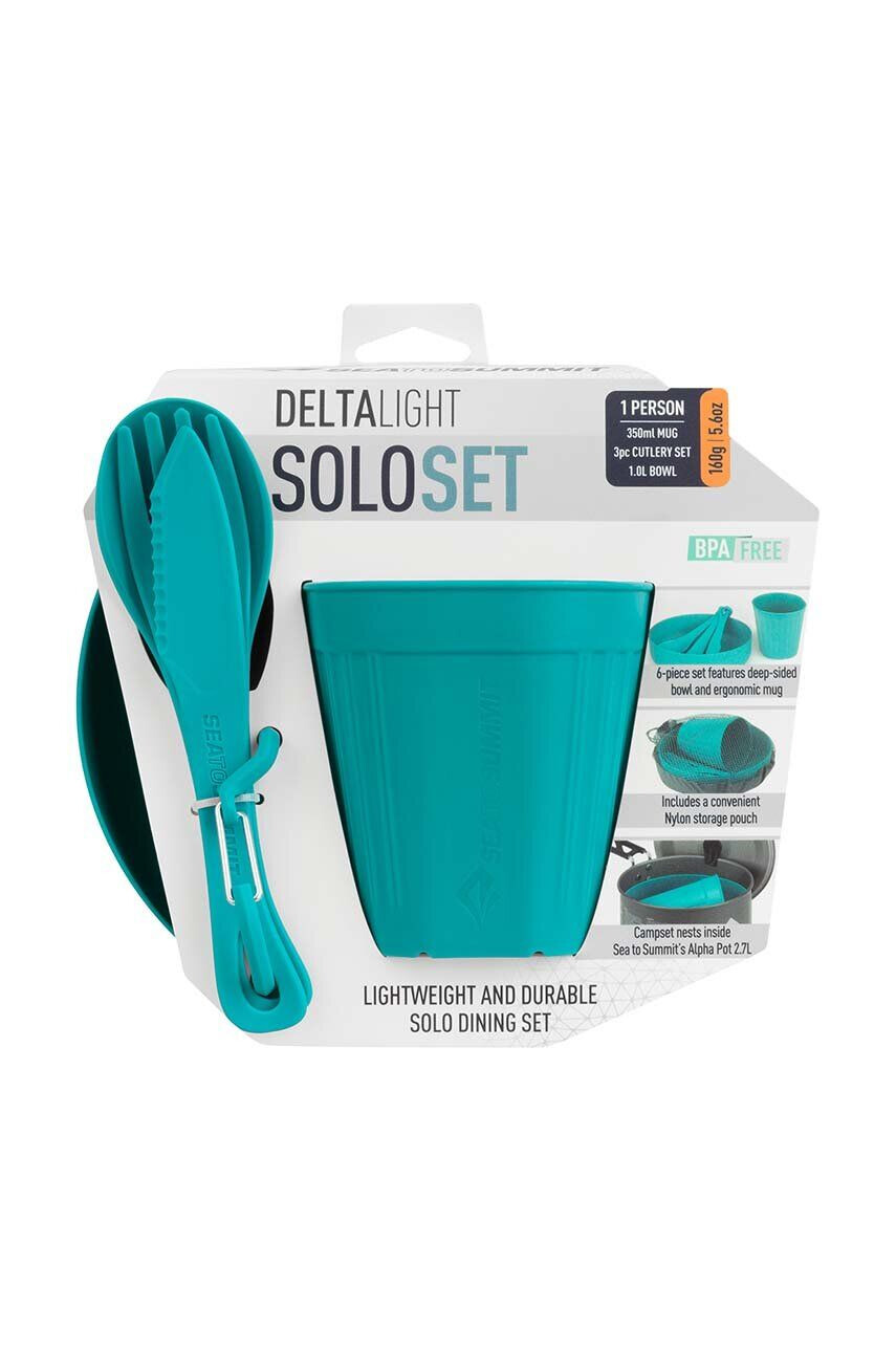 Sea to Summit Komplet posod DeltaLight Solo Set zelena barva - Pepit.si