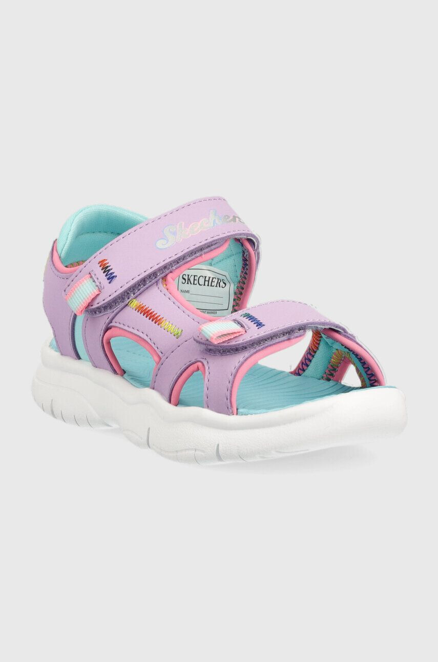 Skechers Otroški sandali Flex Splash Vibrant Mood vijolična barva - Pepit.si