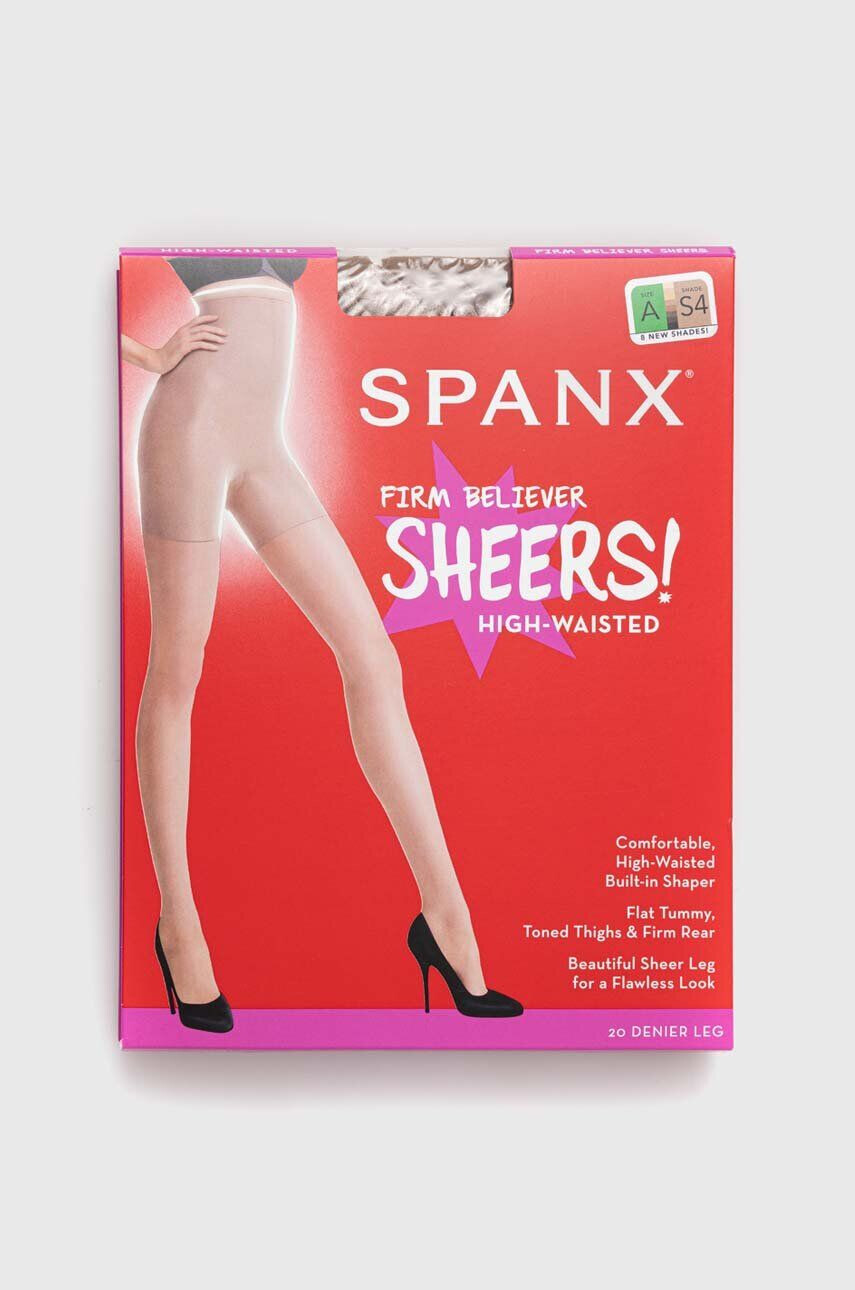 Spanx Hlačne nogavice za oblikovanje postave High-Waisted Shaping Sheers bež barva - Pepit.si