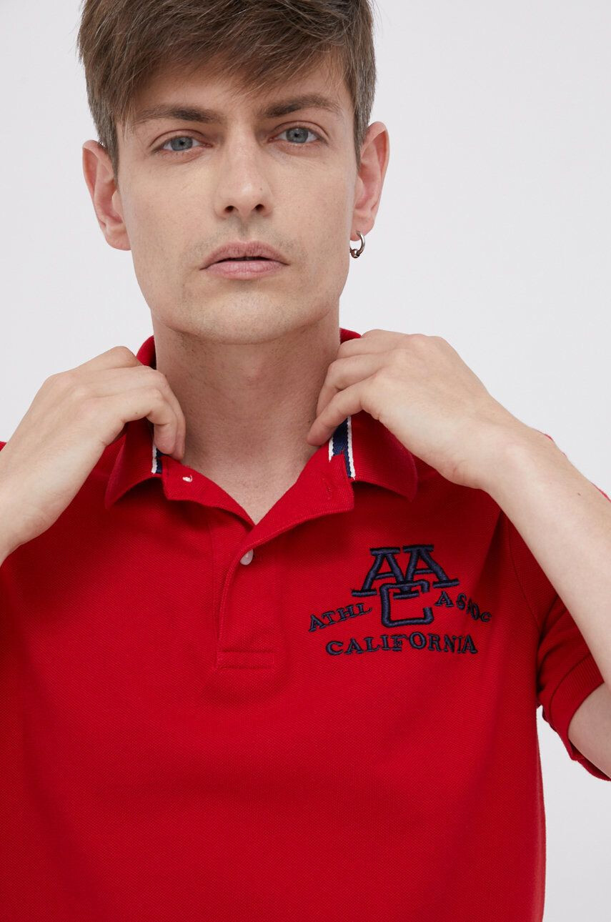 Superdry Bombažen polo rdeča barva - Pepit.si