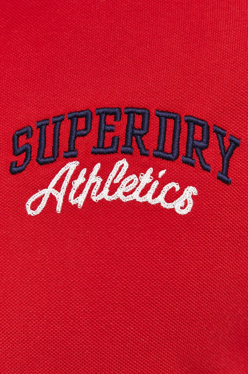 Superdry Bombažen polo rdeča barva - Pepit.si