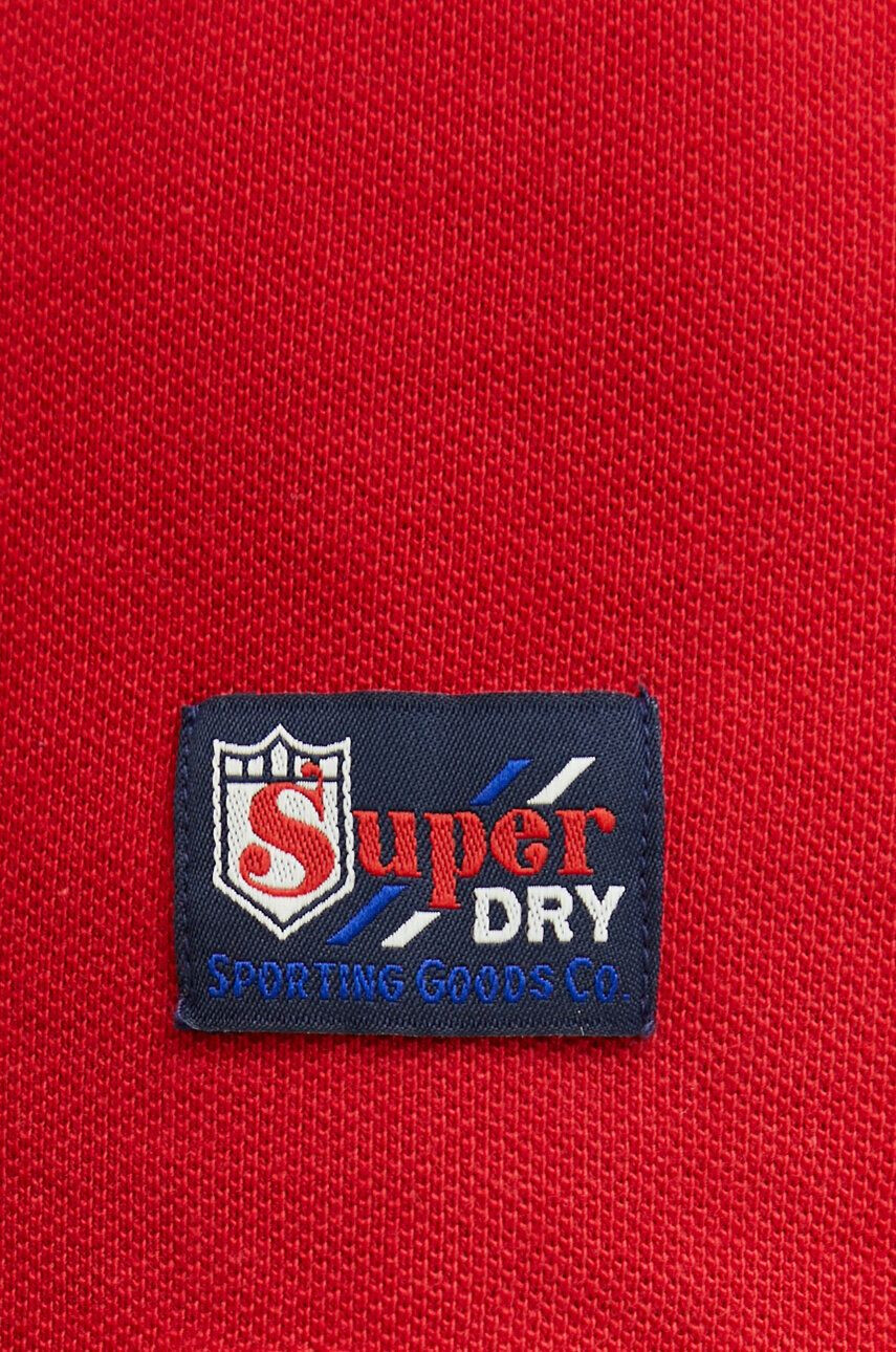 Superdry Bombažen polo rdeča barva - Pepit.si