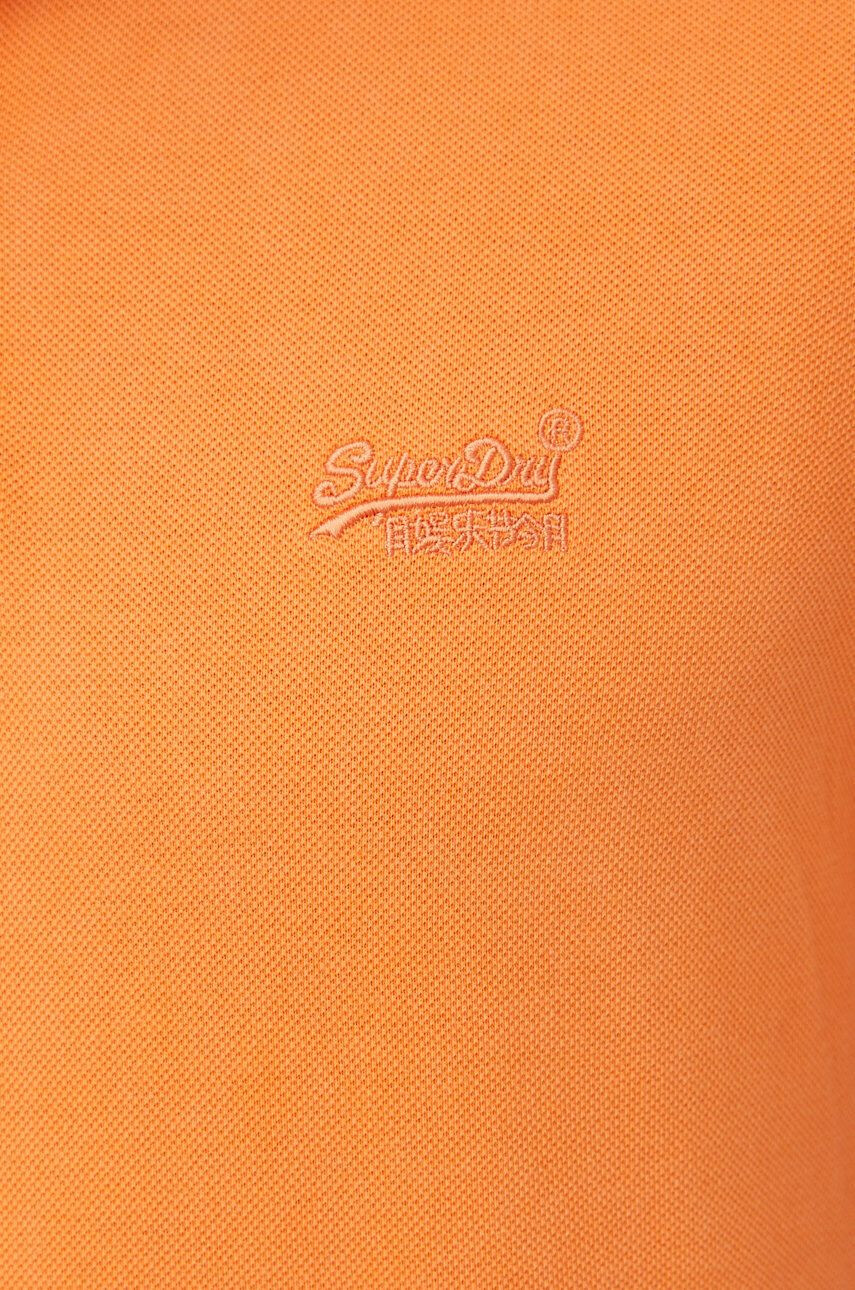 Superdry Bombažen polo oranžna barva - Pepit.si