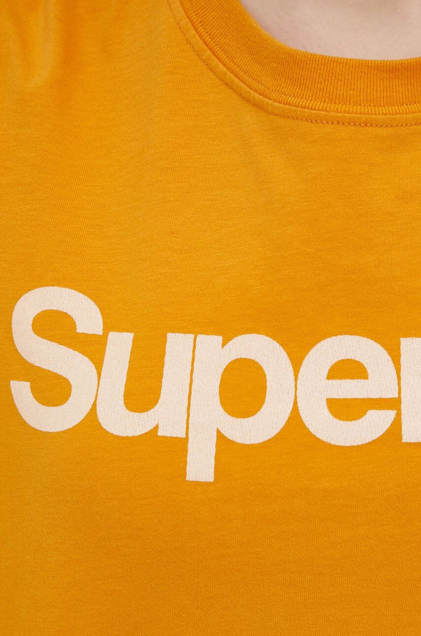 Superdry Bombažen t-shirt oranžna barva - Pepit.si