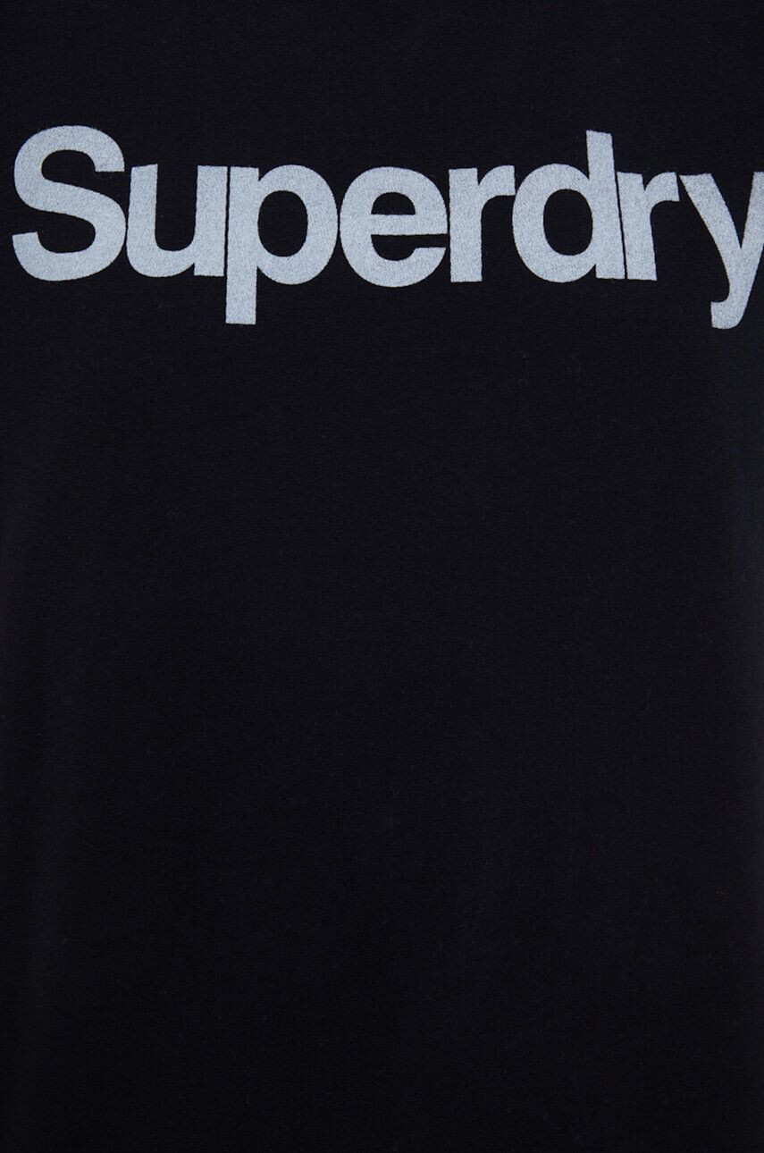 Superdry Bombažen t-shirt črna barva - Pepit.si