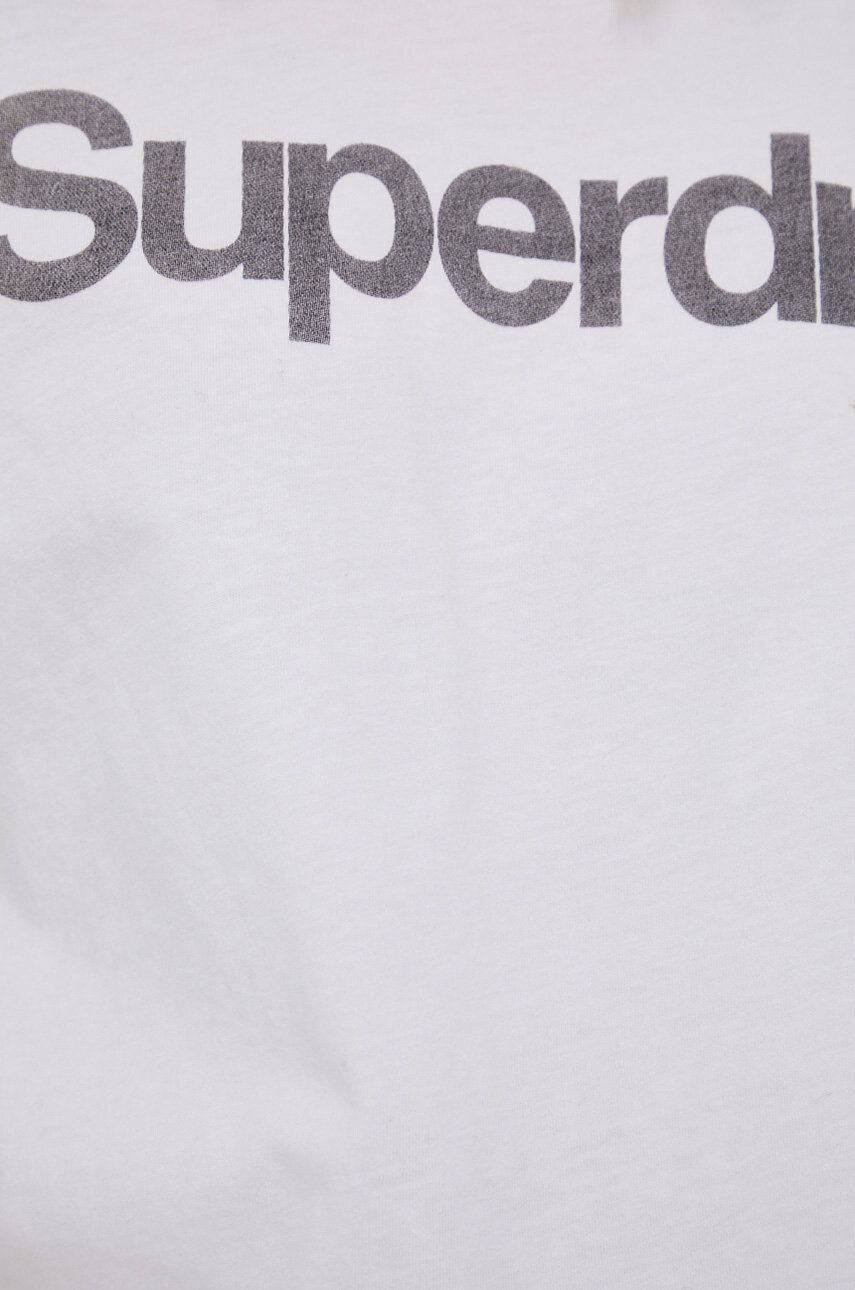 Superdry Bombažen t-shirt bela barva - Pepit.si