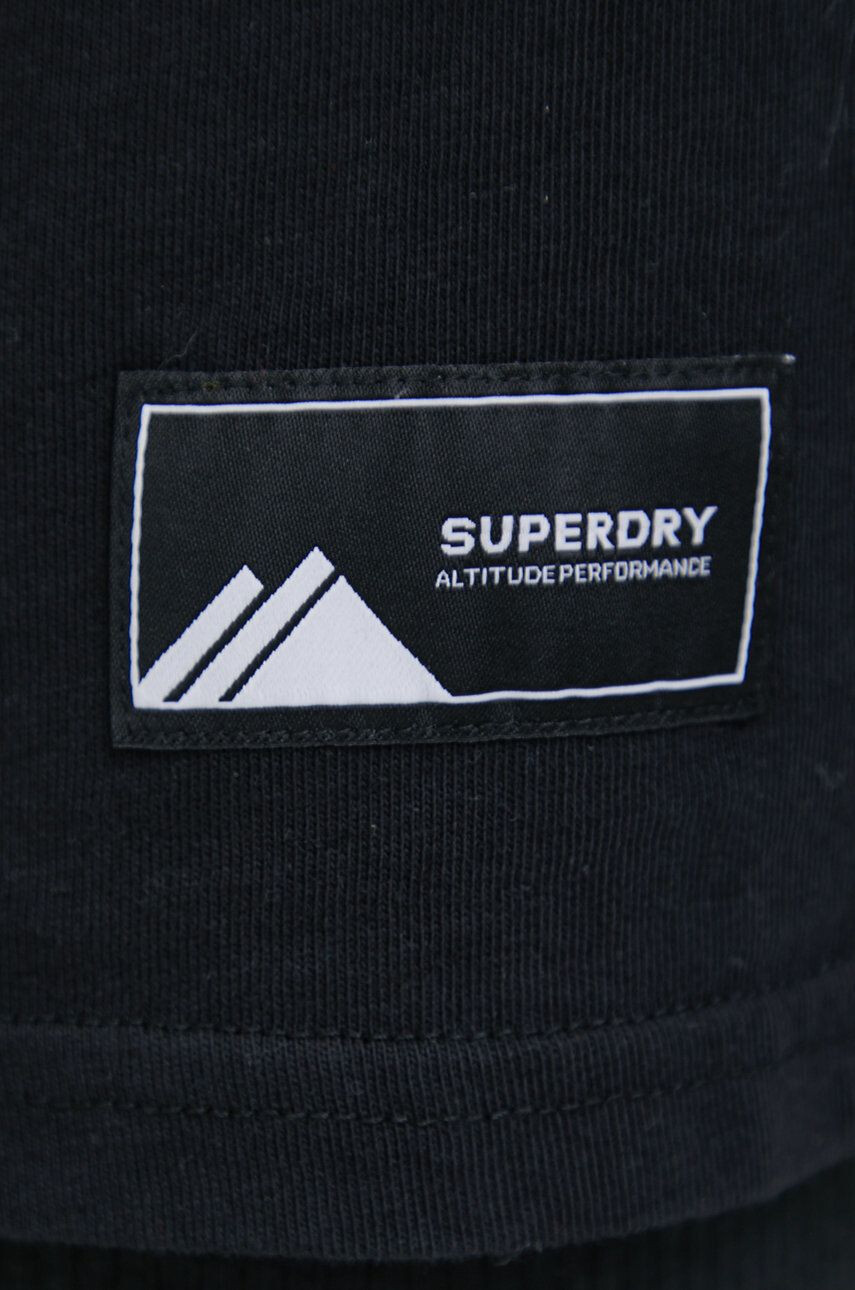 Superdry Bombažen t-shirt črna barva - Pepit.si