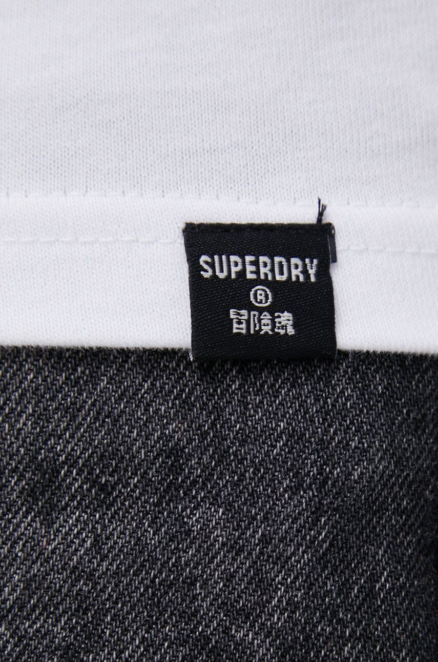 Superdry Bombažen t-shirt bela barva - Pepit.si