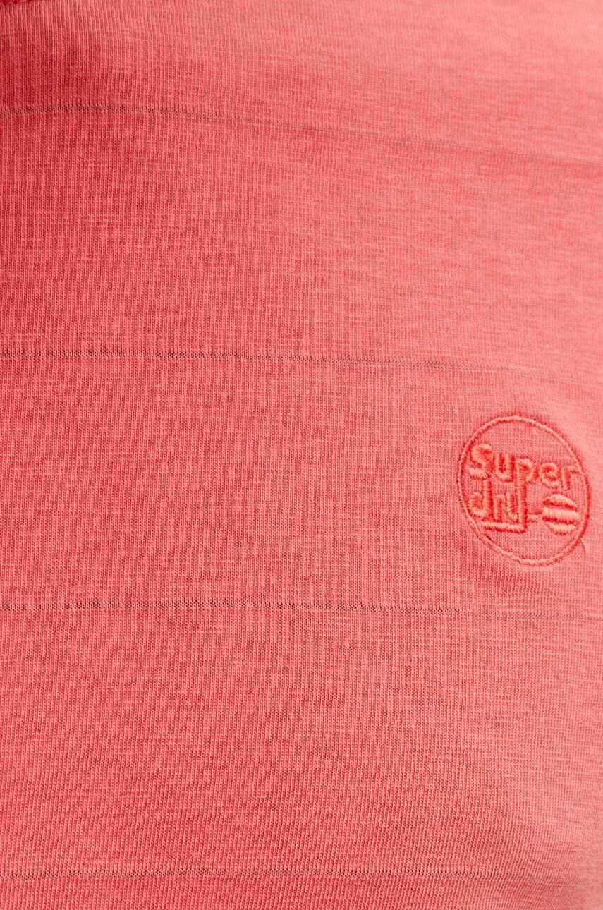 Superdry Bombažna kratka majica rdeča barva - Pepit.si