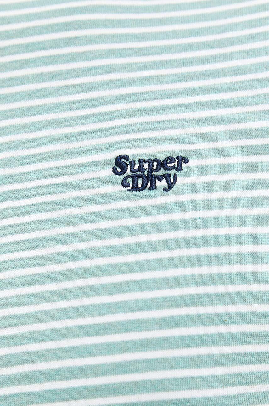 Superdry Bombažna kratka majica zelena barva - Pepit.si