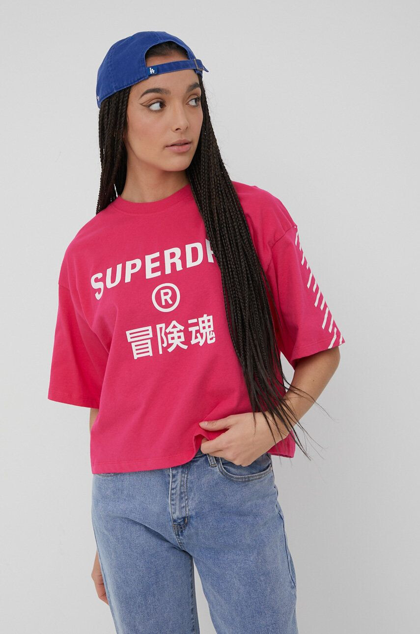 Superdry bombažna majica - Pepit.si