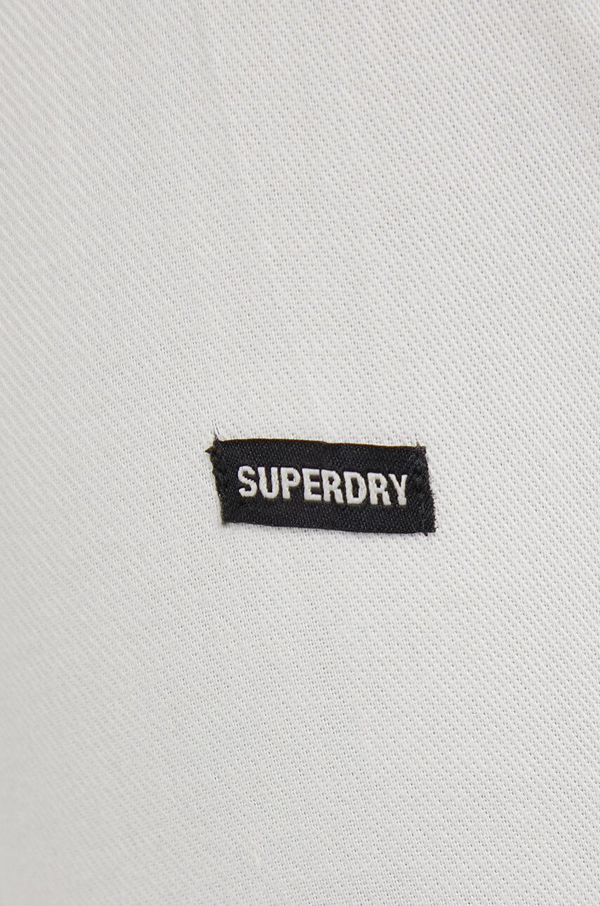 Superdry Bombažna srajca moška kremna barva - Pepit.si