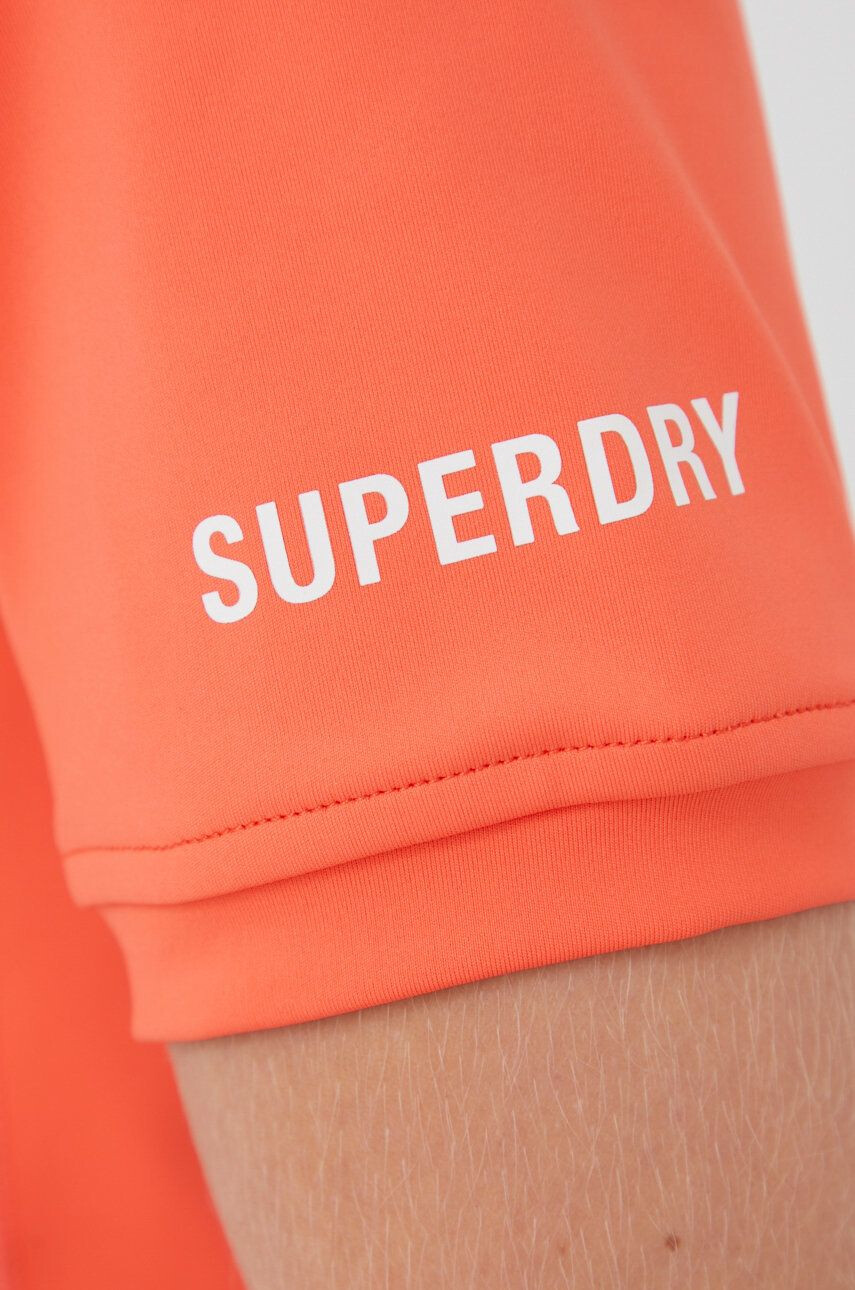 Superdry Kratka majica ženski oranžna barva - Pepit.si