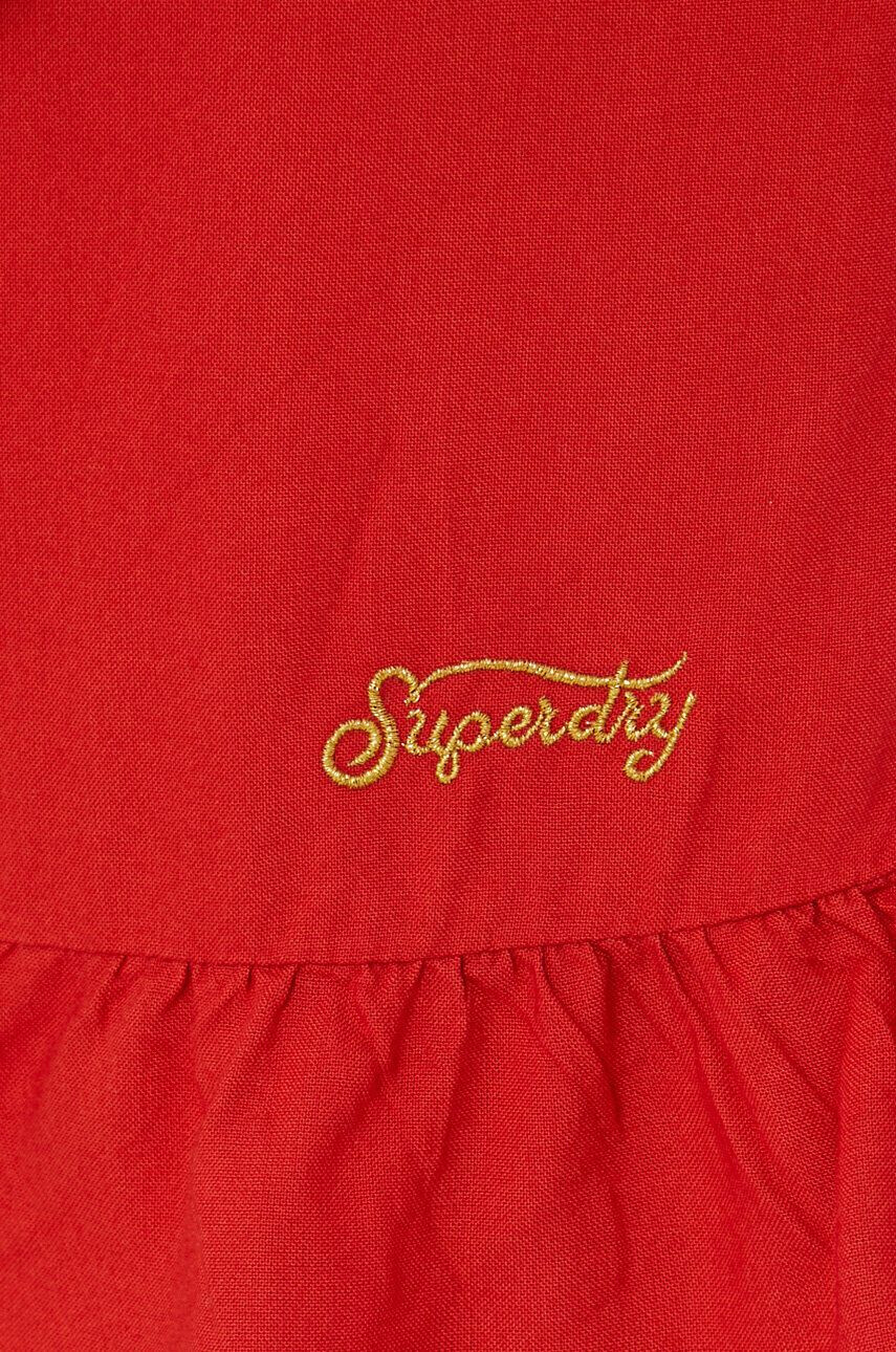 Superdry Obleka rdeča barva - Pepit.si