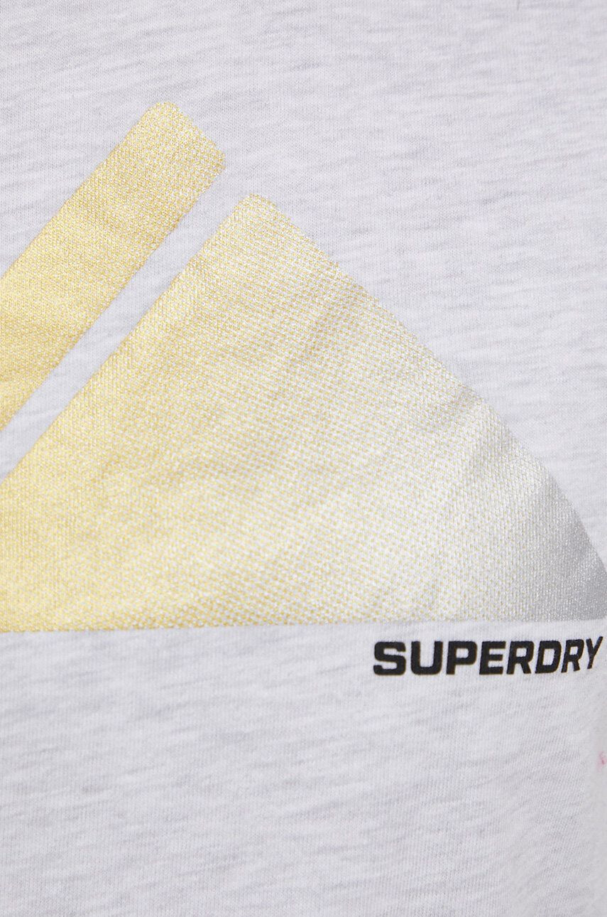 Superdry T-shirt ženski siva barva - Pepit.si