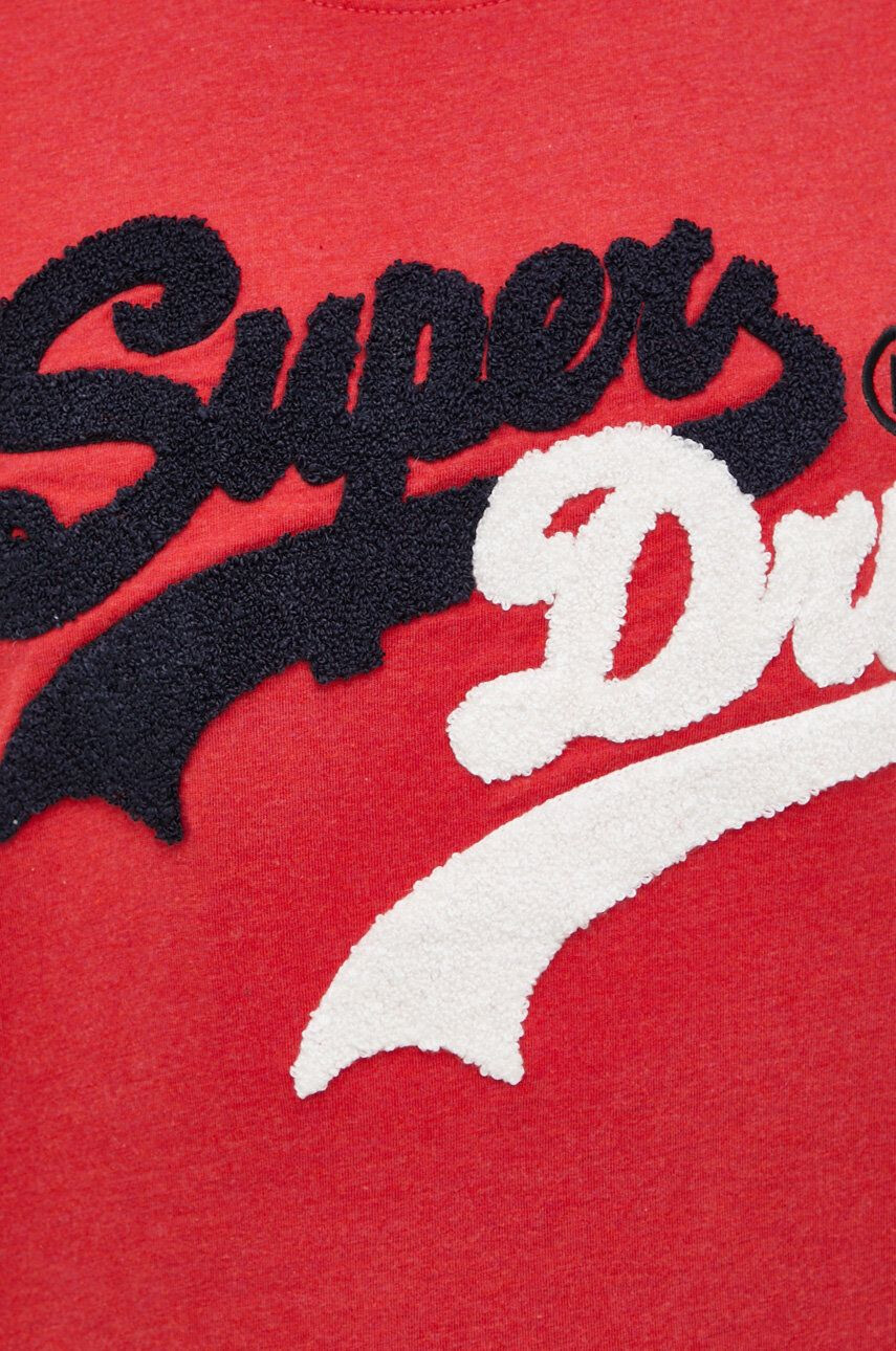 Superdry T-shirt ženski rdeča barva - Pepit.si