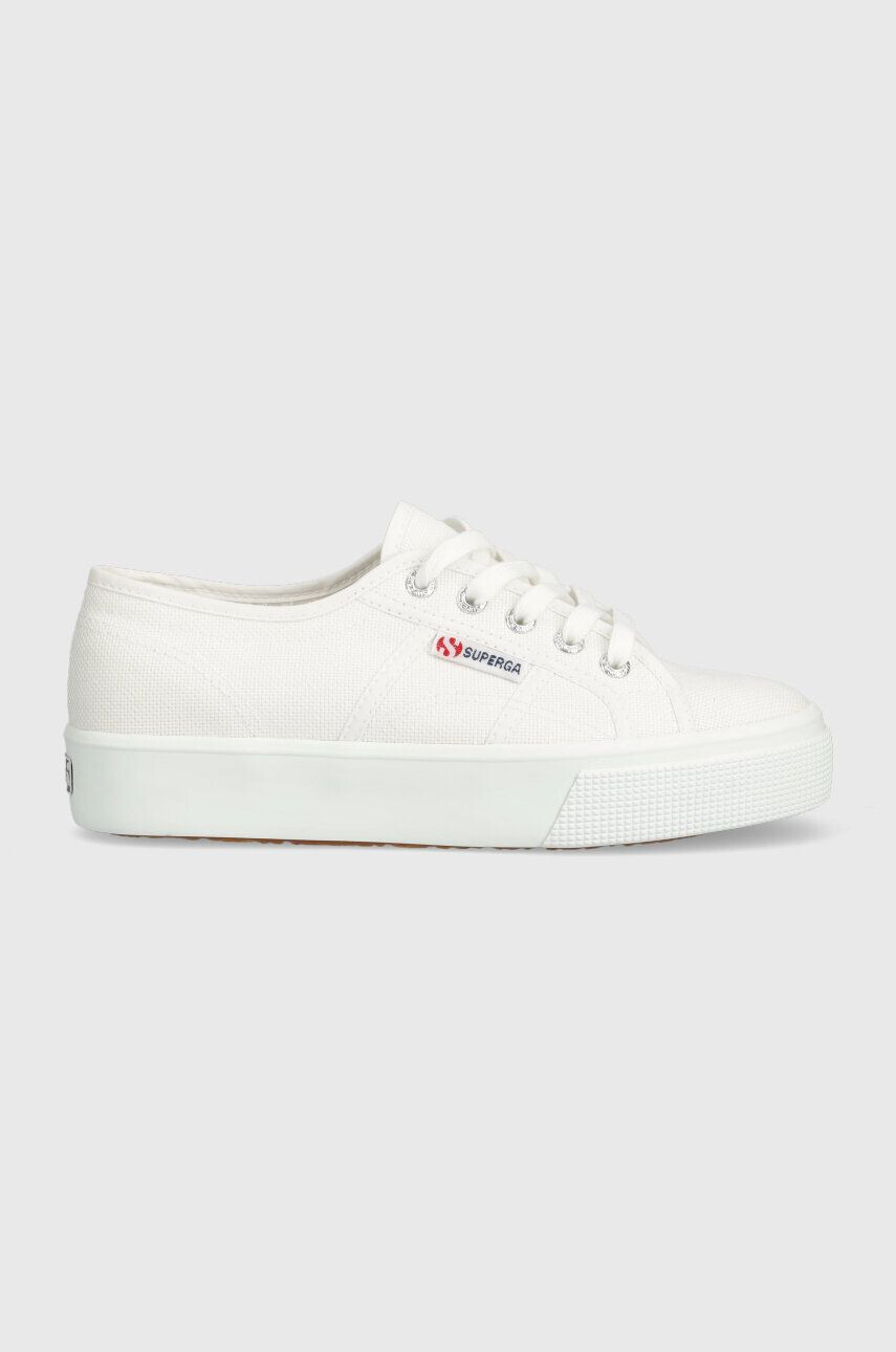 Superga Teniske 2730 MID PLATFORM ženske bela barva S2127IW - Pepit.si