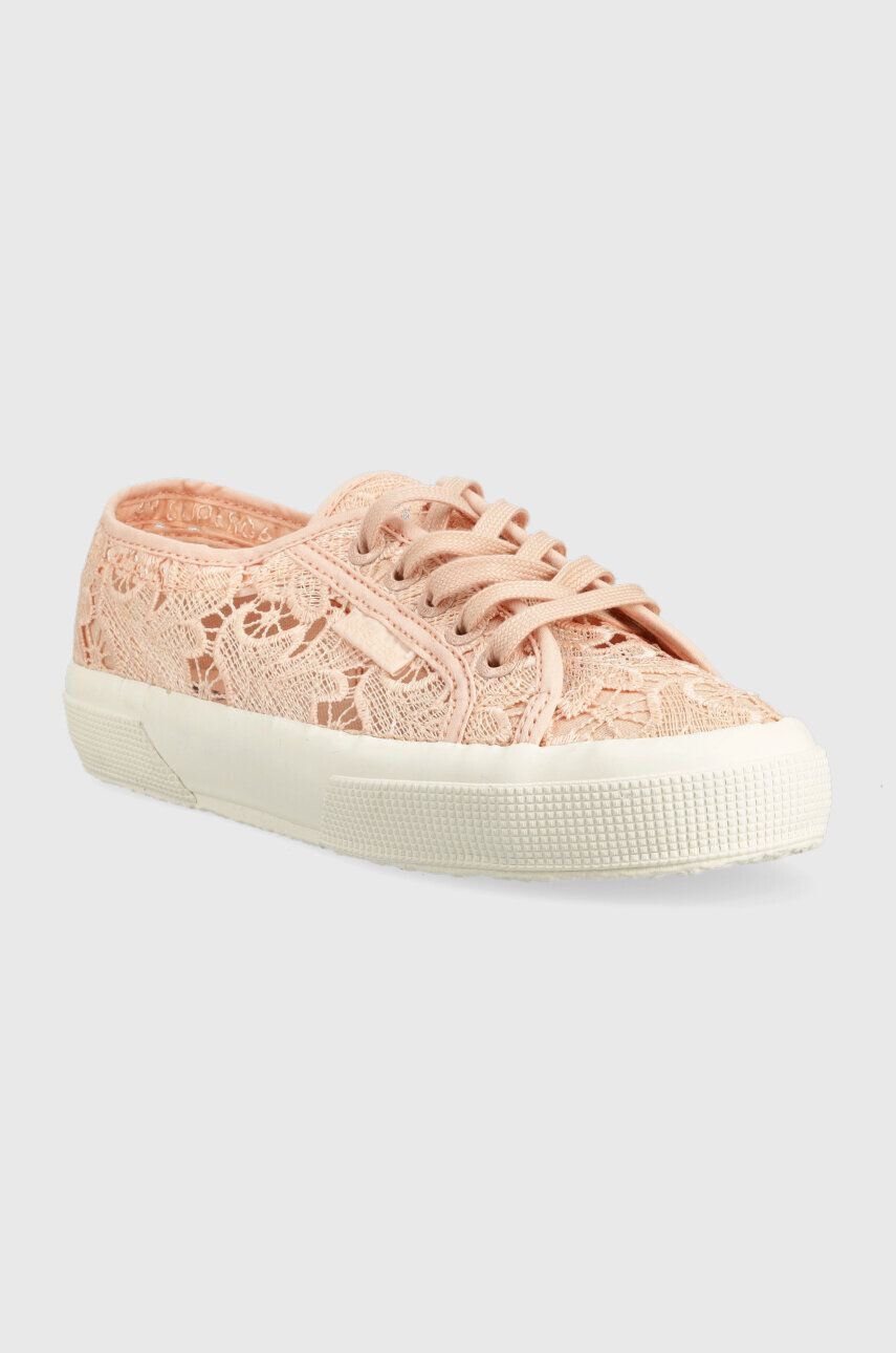 Superga Teniske 2750 MACRAME ženske roza barva S81219W - Pepit.si