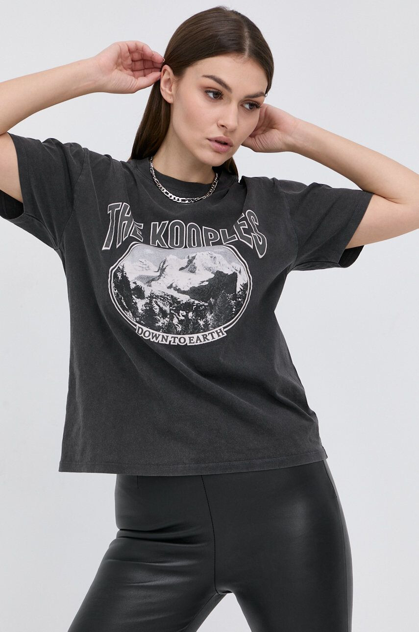 The Kooples Bombažen t-shirt - Pepit.si