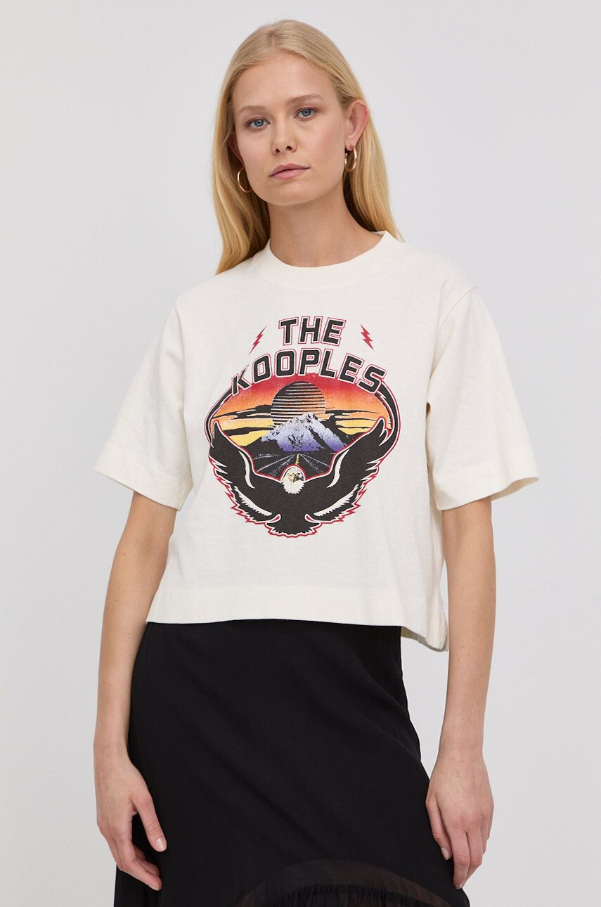 The Kooples bombažna majica - Pepit.si