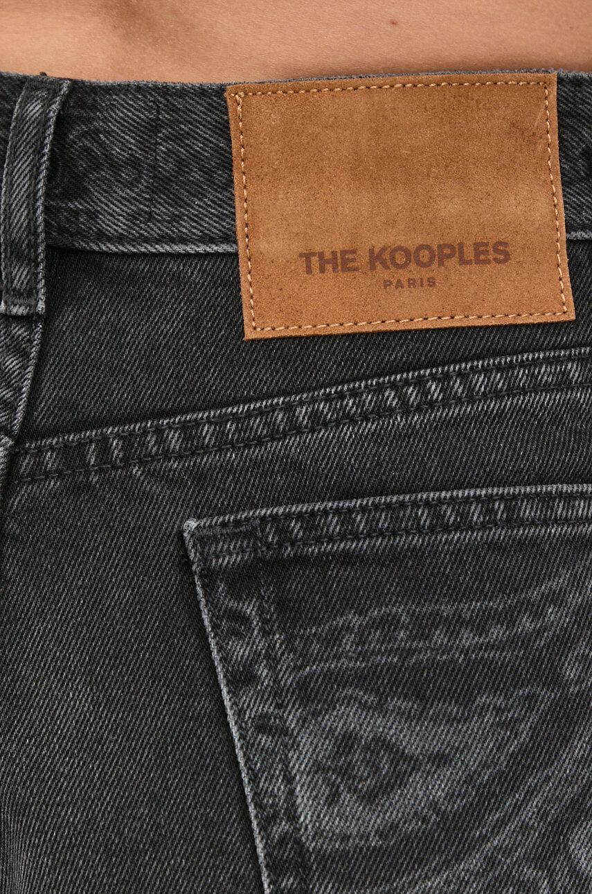 The Kooples Kratke hlače iz jeansa žensko siva barva - Pepit.si