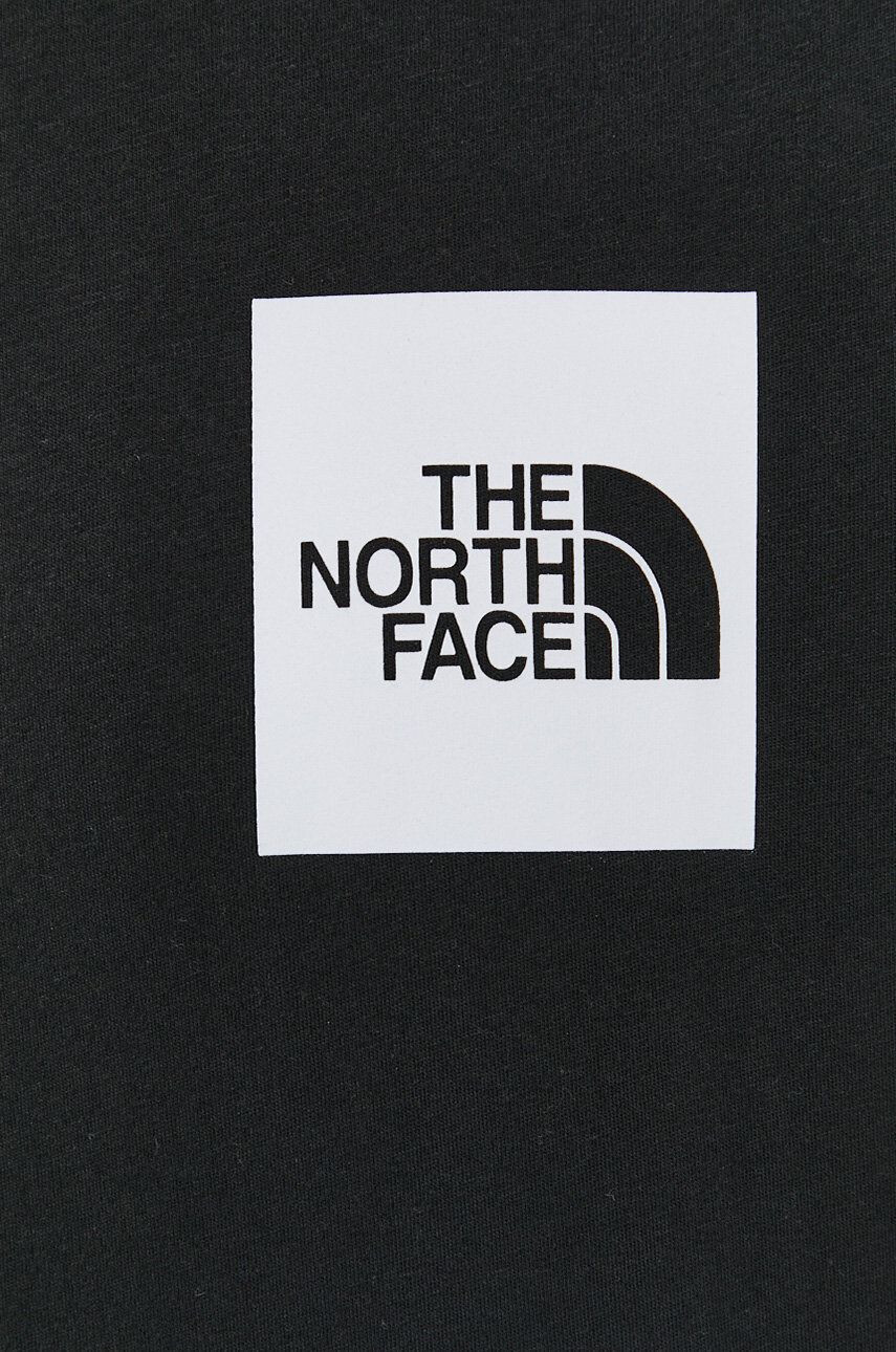 The North Face Bombažen longsleeve črna barva - Pepit.si