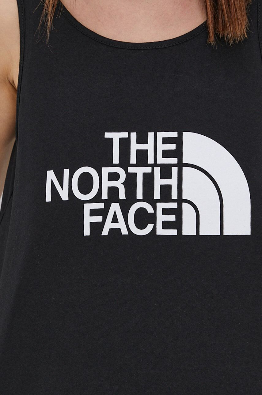 The North Face Bombažen top črna barva - Pepit.si